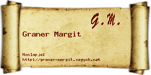 Graner Margit névjegykártya